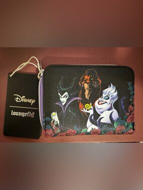 Loungefly Disney Villains Trio Roses Mini Zipper Wallet
